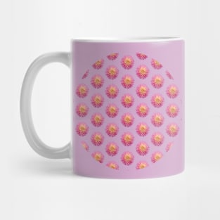 Pink Dahlia Floral Pattern Mug